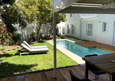 Steenberg Sensation - view of the pool from the Patio